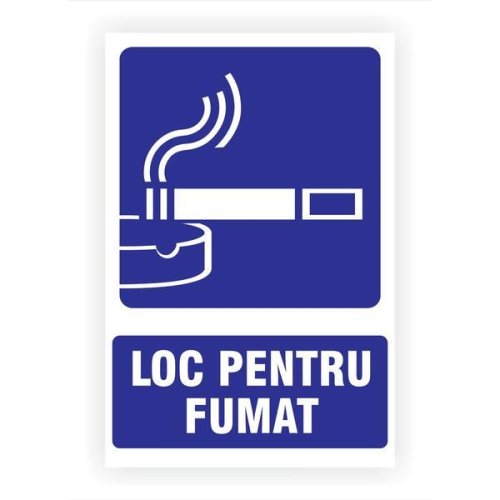 Sticker indicator, loc pentru fumat, 20x30 cm