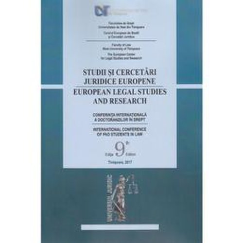 Studii si cercetari juridice europene ed. 9, editura universul juridic