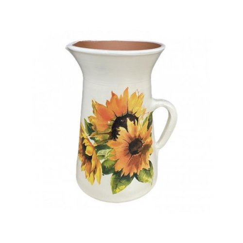 Vaza ceramica tip cana cu floarea soarelui - ceramica martinescu