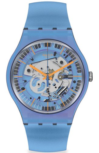 Ceas swatch, shimmer blue suom116