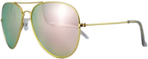 Ochelari de soare aviator roz oglinda - auriu