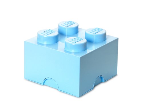 Cutie depozitare lego 2x2 albastru deschis