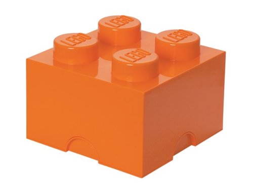 Cutie depozitare lego 2x2 portocaliu