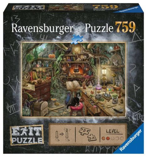 Puzzle copii si adulti exit 3 casa vrajitoarei 759 piese ravensburger