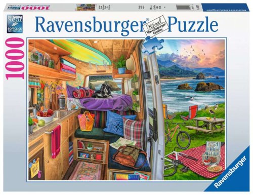 Puzzle copii si adulti rulota 1000 piese ravensburger