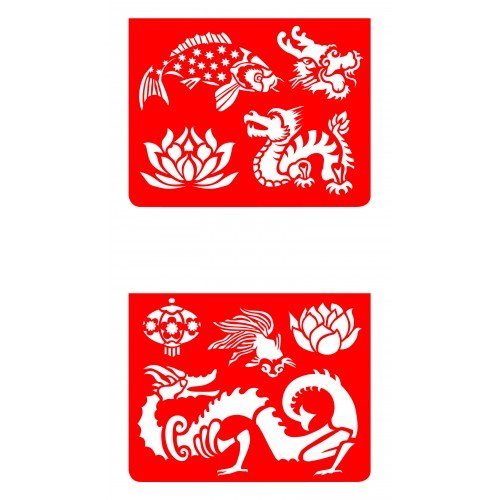 Sabloane desen cu animale asiatice djeco