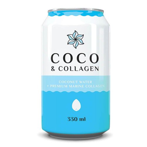Apa de cocos naturala cu colagen marin coco colagen diet food, 330 ml, natural