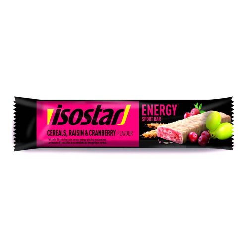 Baton energizant energy cu antioxidanti, stafide si merisoare isostar, 40 g, natural
