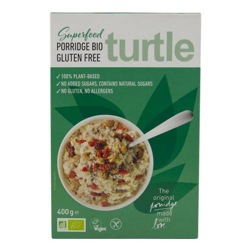Cereale porridge cu superfoods fara gluten turtle, bio, 400 g