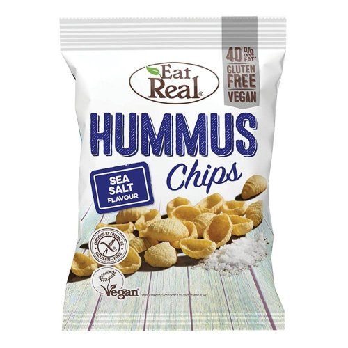 Chipsuri din humus cu sare fara gluten eat real, 135 g, natural