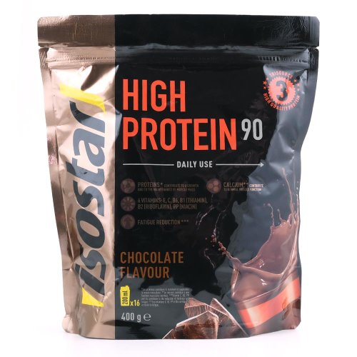 Pudra proteica high protein 90 cu gust de ciocolata isostar, 400 g, natural
