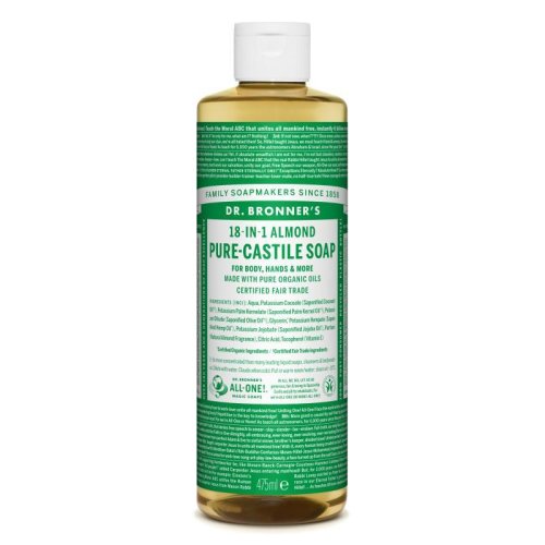 Sapun lichid de castilia 18-in-1 cu ulei esential de migdale, dr. bronner's, bio, 475 ml, ecologic