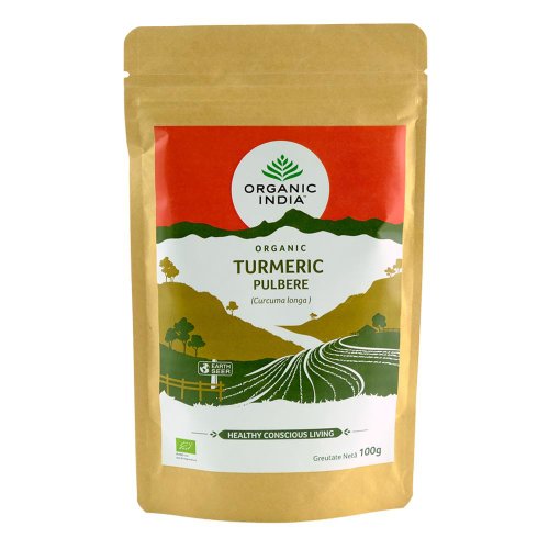 Turmeric pulbere 100% fara gluten organic india, bio, 100 g