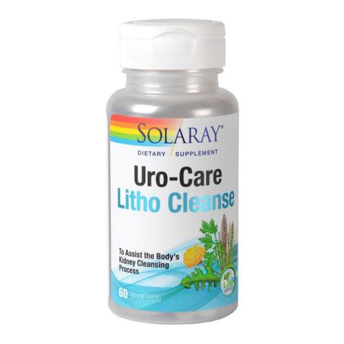 Uro-care litho cleanse 60 capsule vegetale solaray, natural, secom