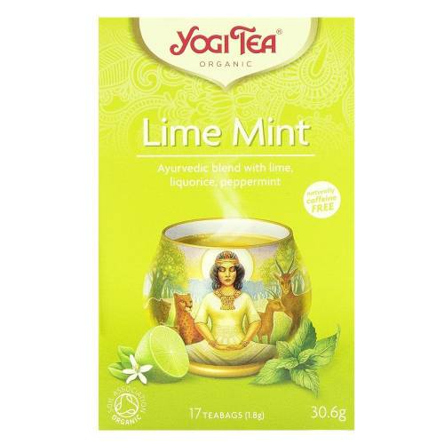 Yogi tea lime mint, ceai ayurvedic cu lamaie si menta, bio, 30,6 g