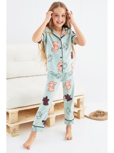 Haine de vis Pijama copil cozy 2 menta
