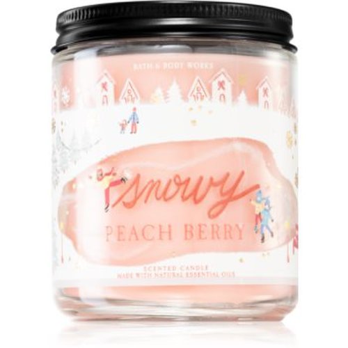 Bath & body works snowy peach berry lumânare parfumată i.