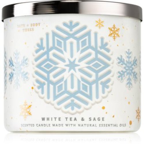 Bath & body works white tea& sage lumânare parfumată ii.