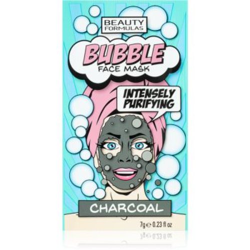 Beauty formulas bubble charcoal masca de fata pentru curatare cu cărbune activ