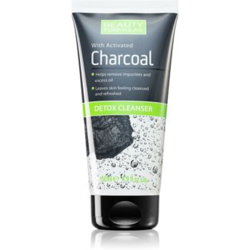 Beauty formulas charcoal gel de curățare cu carbune activ pentru ten gras si problematic
