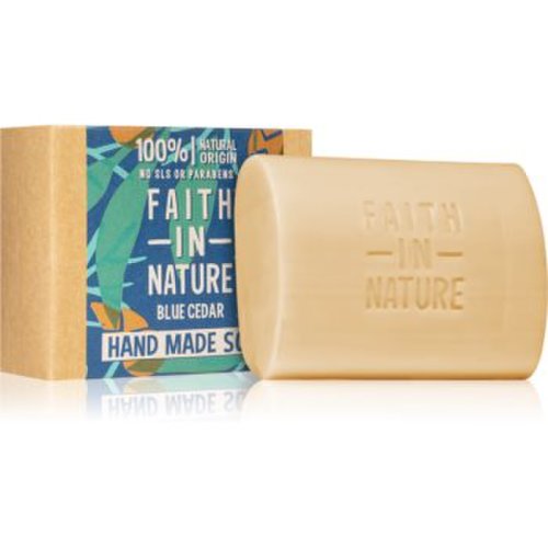Faith in nature hand made soap blue cedar sapun natural