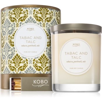 Kobo motif tabac and talc lumânare parfumată