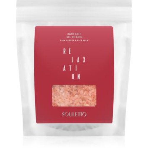 Souletto pink pepper & rice milk bath salt saruri de baie