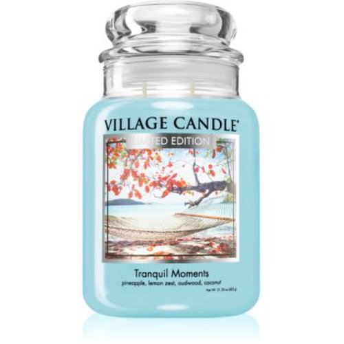 Village candle tranquil moments lumânare parfumată (glass lid)