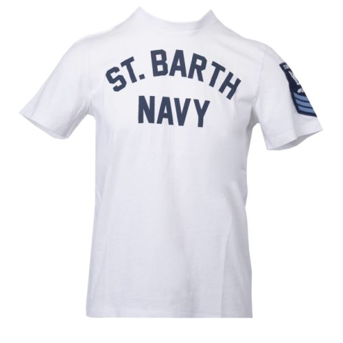 T-shirt men cotton classic navy s