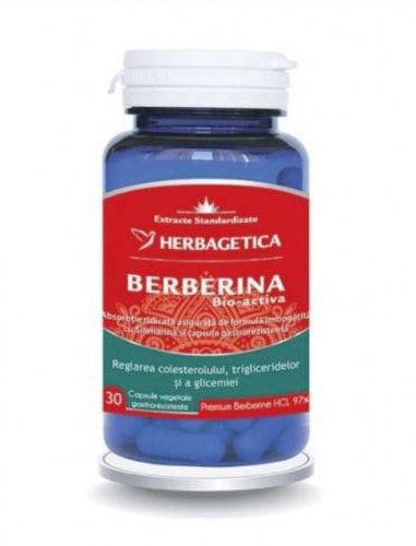 Berberina bio-activa, 60cps si 30cps - herbagetica 60 capsule