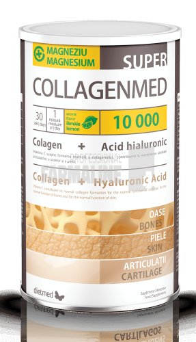 Collagenmed super 10000 cu magneziu, 450 g, type nature