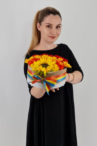 Magazin Traditional Set cadou trandafiri sapun cutie rotunda floarea soarelui 2!