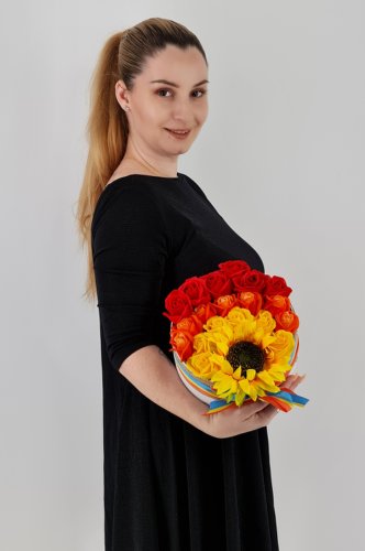 Magazin Traditional Set cadou trandafiri sapun cutie rotunda floarea soarelui!