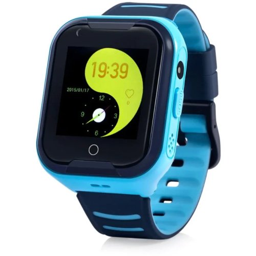 Smartwatch pentru copii wonlex cu functie telefon (sim), 4g, gps, wifi, sos, apel video, app store, functie spion, kt11, albastru