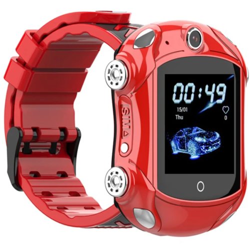 Smartwatch pentru copii wonlex cu functie telefon (sim), 4g, gps, wifi, sos, apel video, functie spion, kt14 , rosu