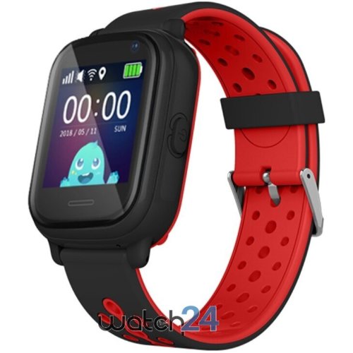 Smartwatch pentru copii wonlex cu functie telefon (sim), gps, sos, functie spion, camera, kt04, negru