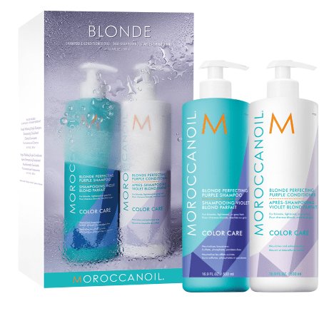 Set moroccanoil blonde perfecting purple duo shampoo & conditioner 2 x 500ml