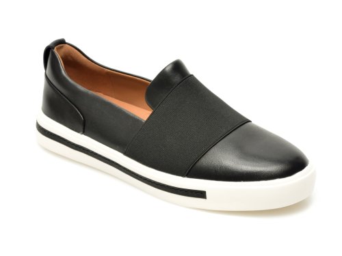 Pantofi clarks alb-negru, un maui step, din piele naturala
