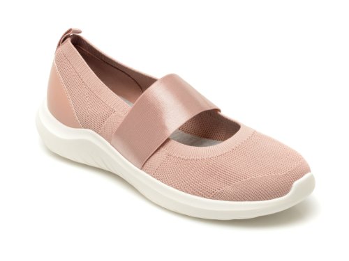 Pantofi clarks roz, nova sol, din material textil