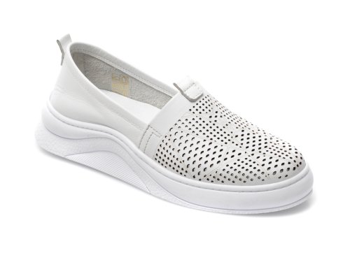 Pantofi flavia passini albi, 769108, din piele naturala