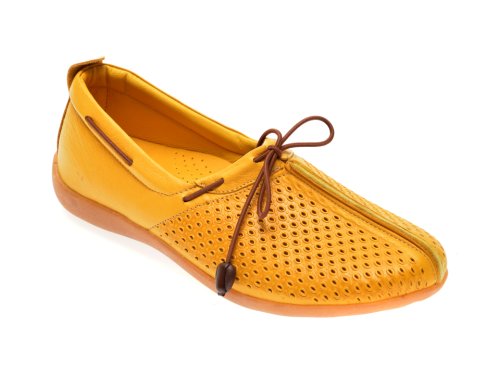 Pantofi flavia passini galbeni, 306, din piele naturala