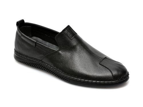 Pantofi otter negri, m6057, din piele naturala
