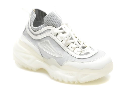 Pantofi sport gryxx gri, k525, din material textil si piele naturala
