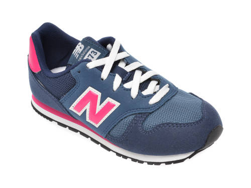 Pantofi sport new balance albastri, yc373, din material textil si piele ecologica