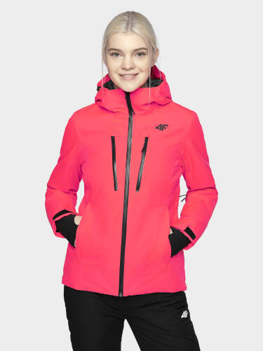 Jachetă de schi pentru femei kudn251a - coral neon