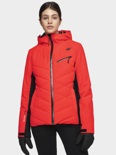 Jachetă de schi pentru femei kudn256 - roșu neon