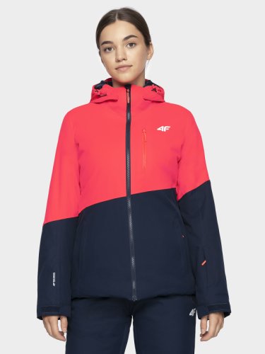 Jachetă de schi pentru femei kudn303 - roșu neon
