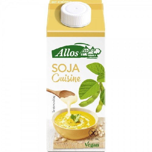 Crema de soia lichida pentru gatit fara gluten eco 200ml allos