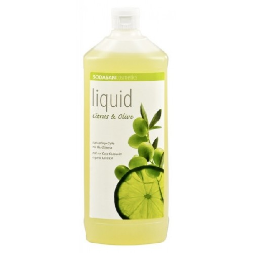 Sapun lichid/gel de dus ecologic citrice - masline 1l sodasan