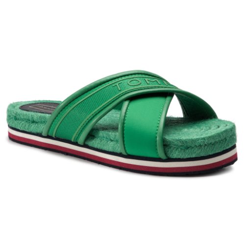 Espadrile tommy hilfiger - colorful tommy flat sandal fw0fw04159 jelly bean 321